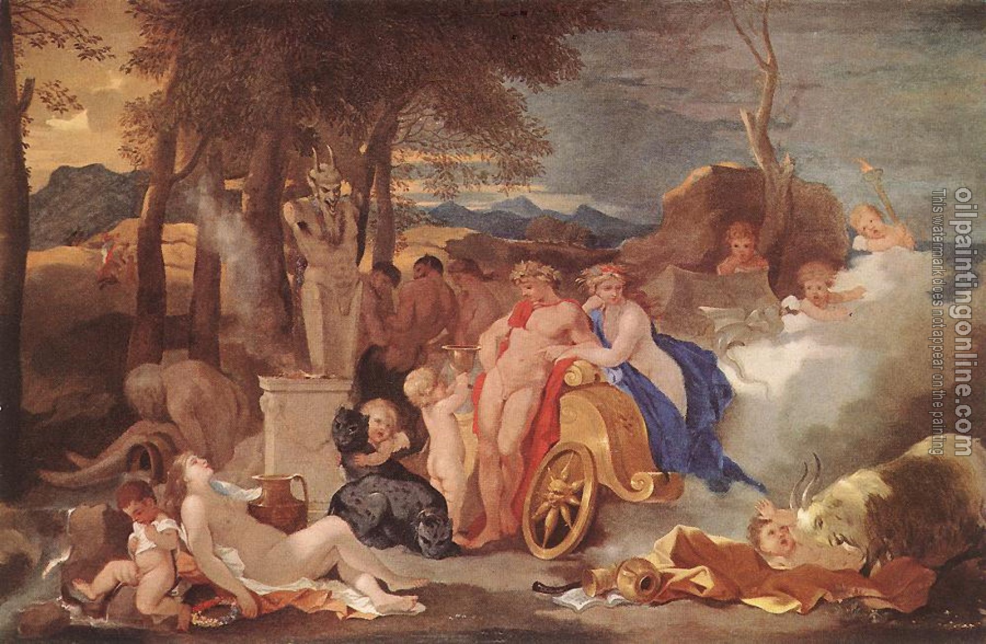 Bourdon, Sebastien - Bacchus and Ceres with Nymphs and Satyrs